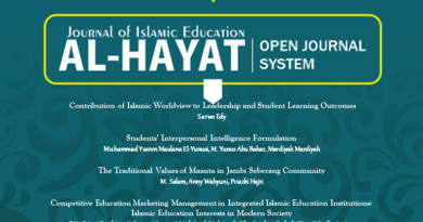 Al-Hayat: Journal of Islamic Education